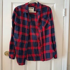 Garage Vibrant Plaid Shirt in Red and Blue